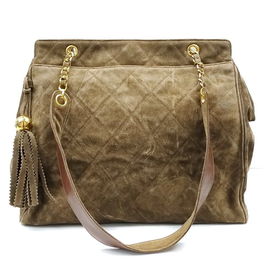 Good Condition Authentic Large Chanel Hand Bag Br… - image 1